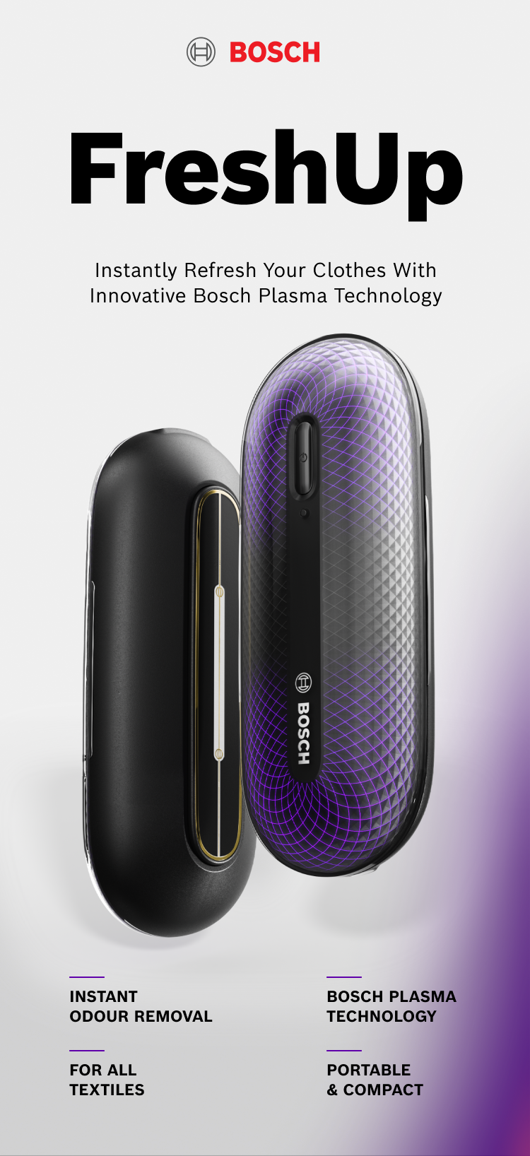 Bosch FreshUp: Instantly Refresh Your Clothes by Bosch - Indiegogo