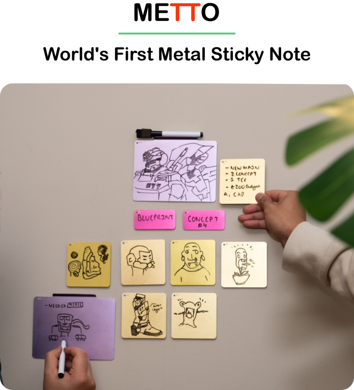 METTO - World's First Metal Sticky Notes by Turtle Design Studio ...