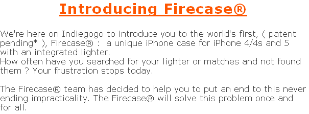 Firecase Firecase - a case that turns your phone into a lighter by Andre ...