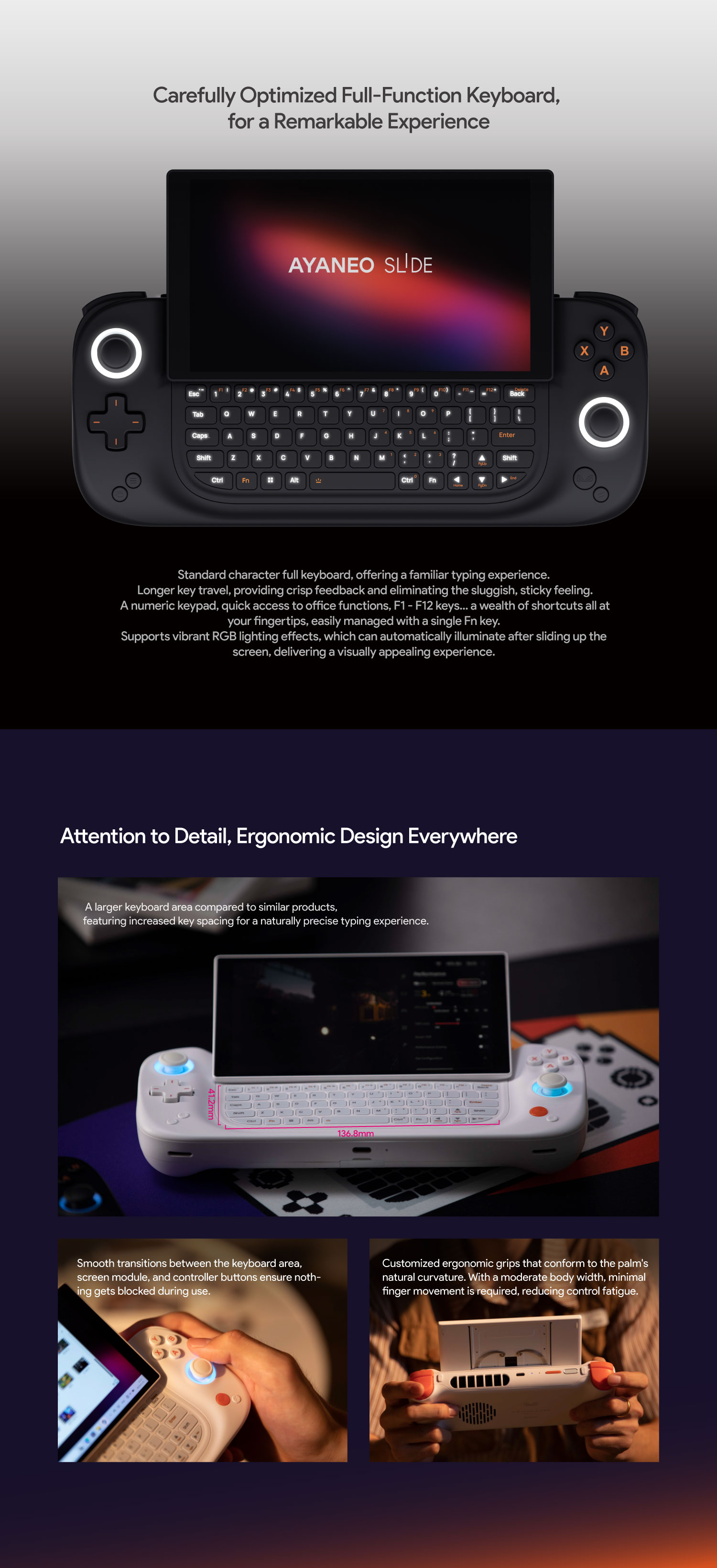 AYANEO SLIDE: Full Keyboard Slide 7840U Handheld by AYANEO - Indiegogo