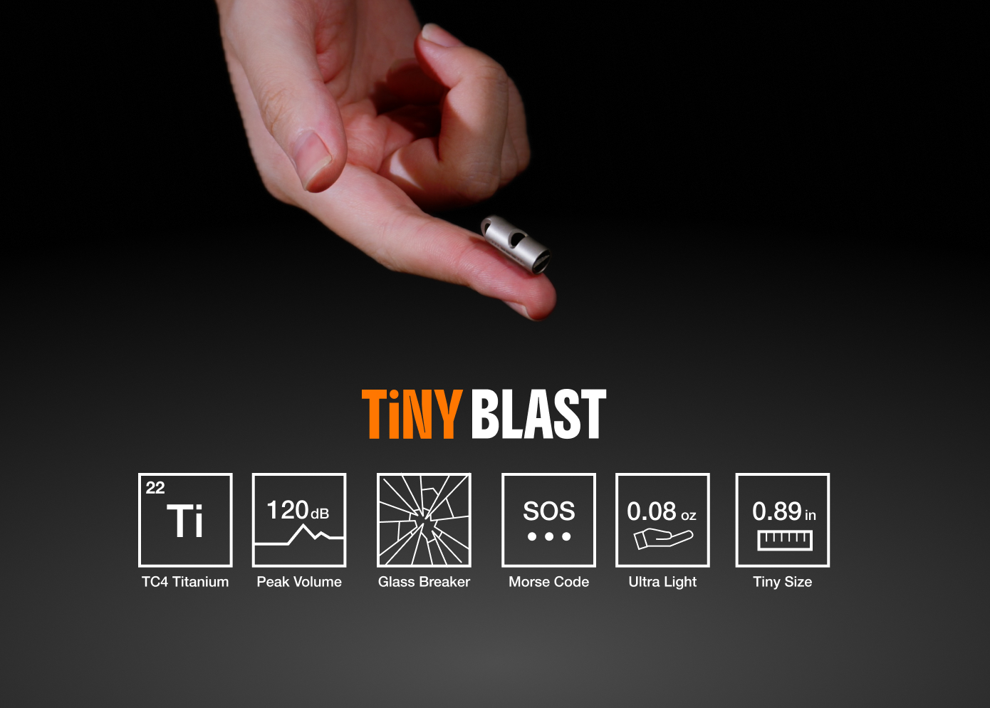 TinyBlast World Tiniest Titanium EDC Survival Tool by LASTOOLX