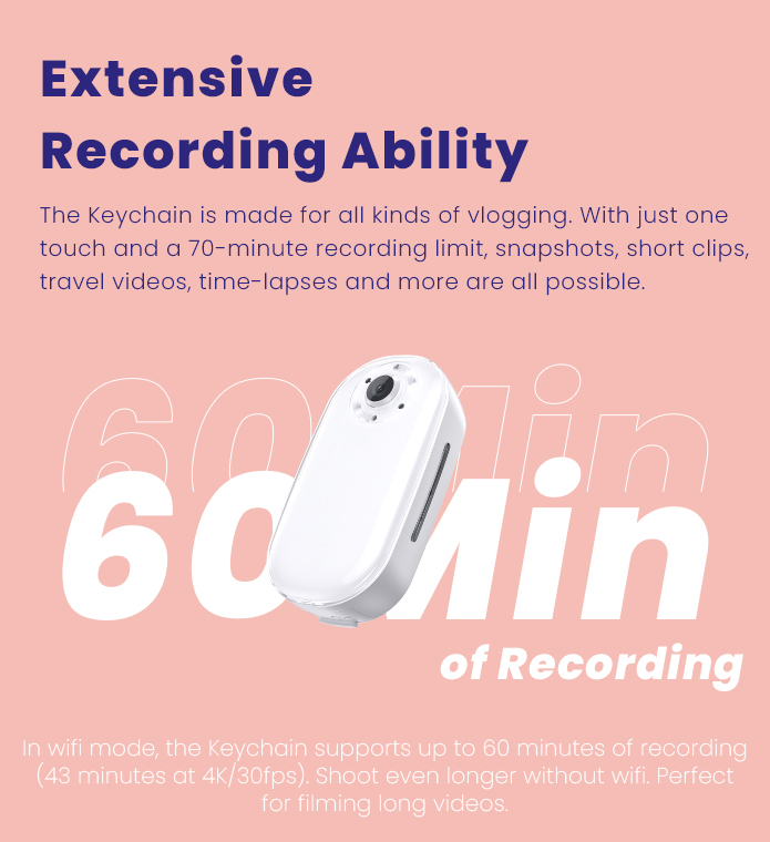 AKASO Keychain: Ultra Lightweight 4K Vlog Camera by AKASO Keychain