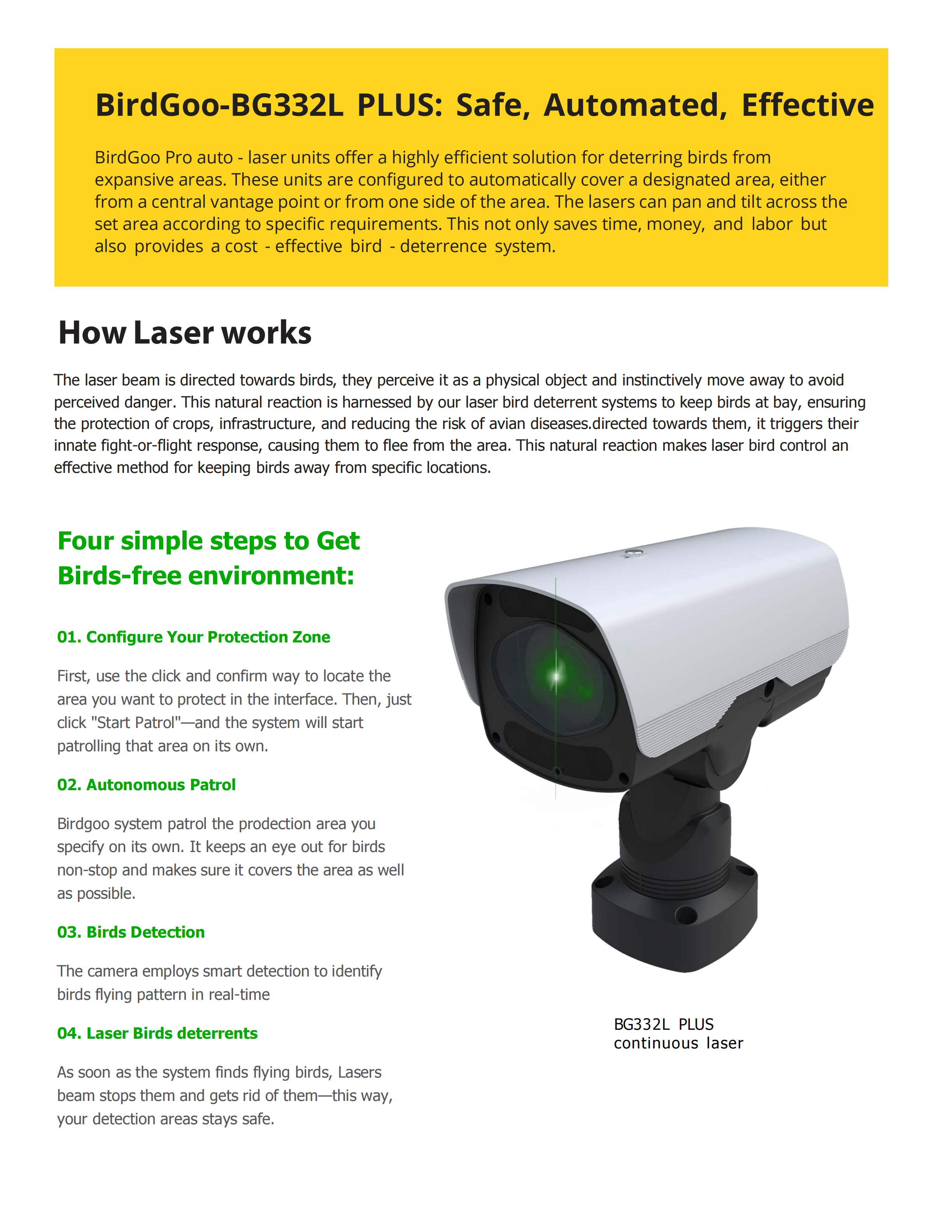 BirdGoo: The World First Bird laser Defense by Andy Cui - Indiegogo