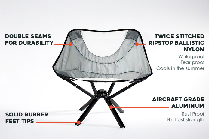 CLIQ CHAIR GO CHAIR　ゴーチェア　折りたたみ式 CLIQ Chair: The Bottle Sized Portable Chair by CLIQ - Indiegogo