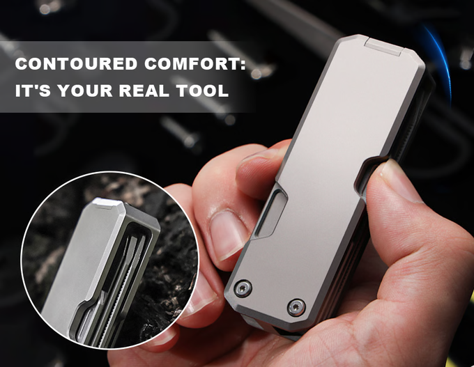 Outil Multifonction EDC En Titane TC4 - Pendentif Créatif Portable - 8g