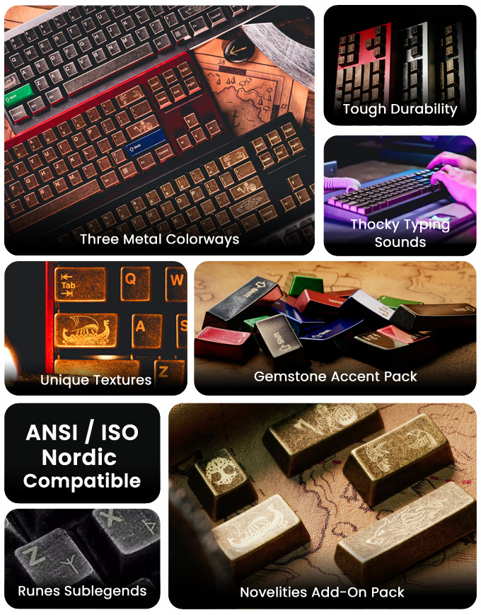Awekeys Viking Antiques Metal Keycaps Set by Awekeys Team - Indiegogo