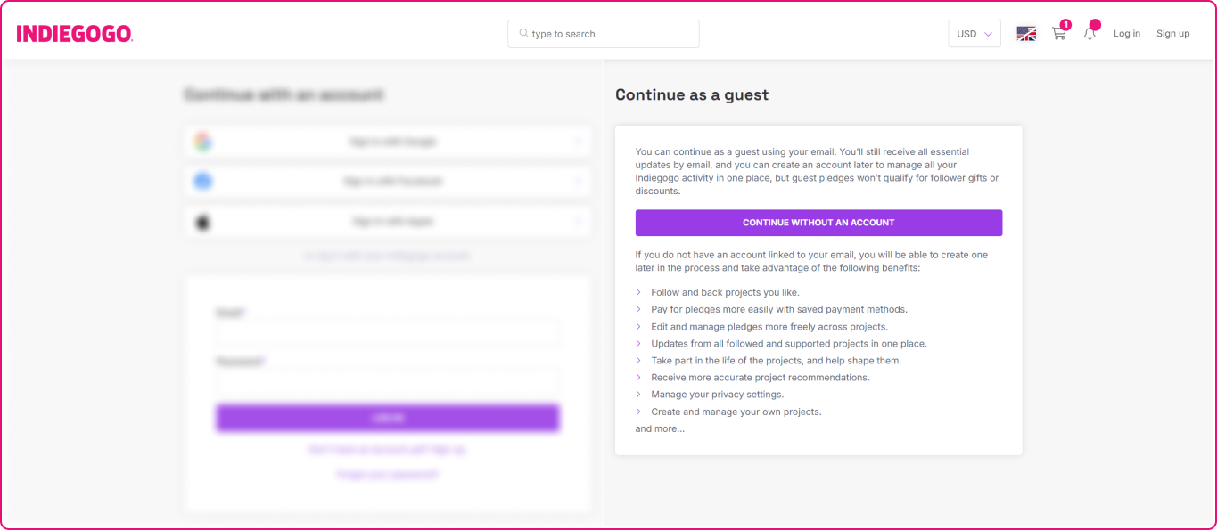 [What's New] Pledging as a Guest - Indiegogo