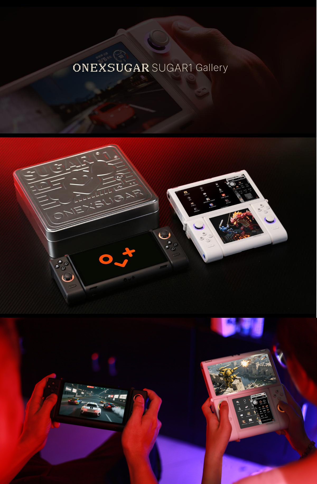 Two Screen Handheld Device ONEXSUGAR: 1st Dual-Screen Transformable Handheld by OneXPlayer - Indiegogo