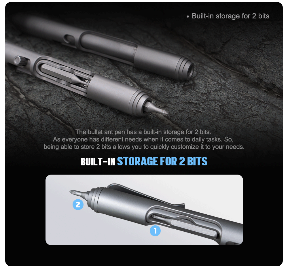 Metool The Bullet Ant 2.0 - Titanium Multitool Pen by MeTool Design - Indiegogo