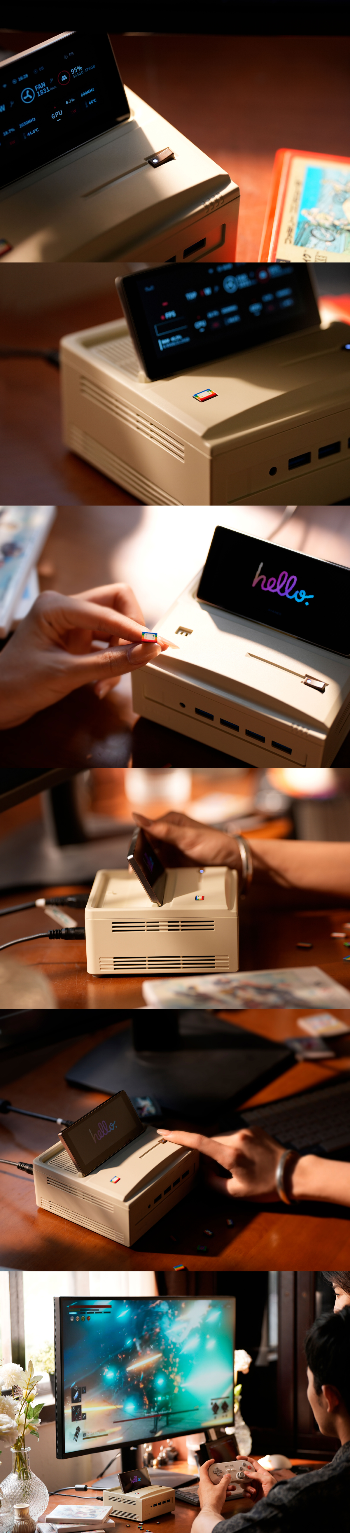 Mini Rectangle Pc Screen AM01S Mini PC: World's First Flip Screen Design by AYANEO - Indiegogo