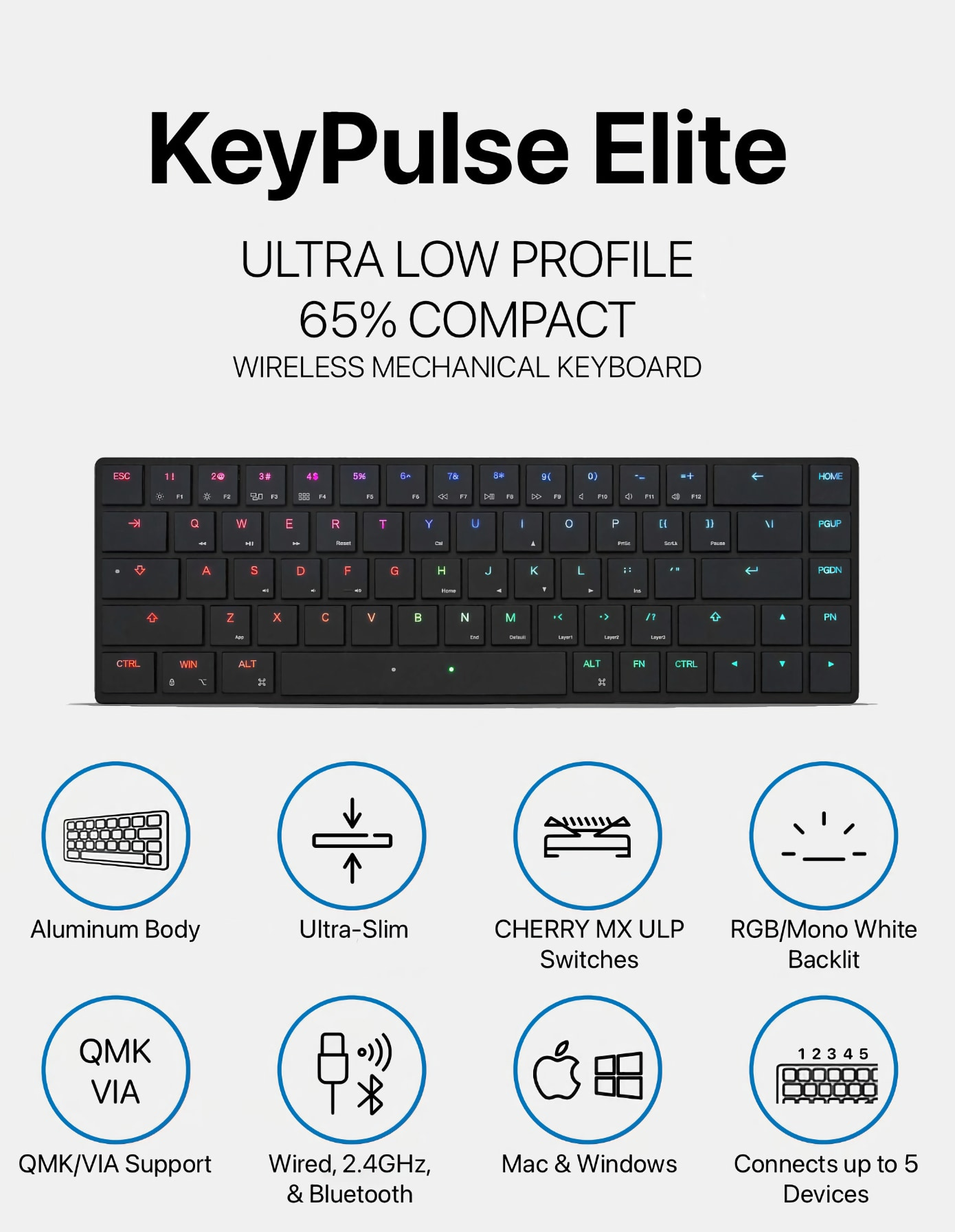 KeyPulse Elite - Ultra Slim Mechanical Keyboard by TechiqueKey