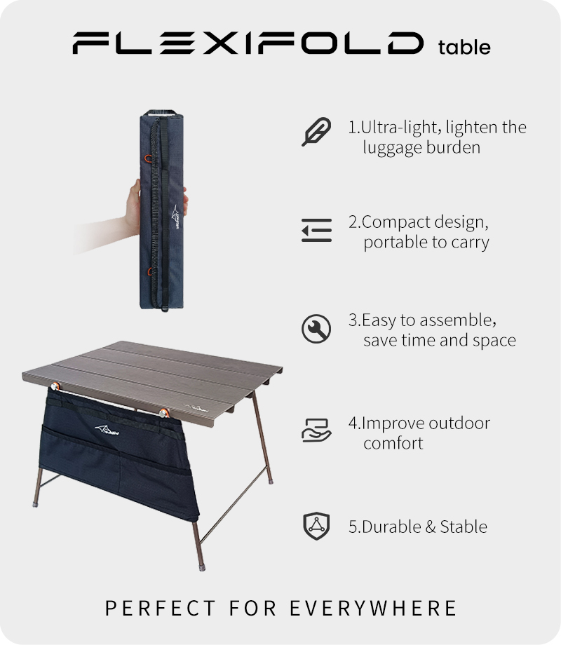 Flexifold Table: Go Further With Lighter Gear by TravelBird