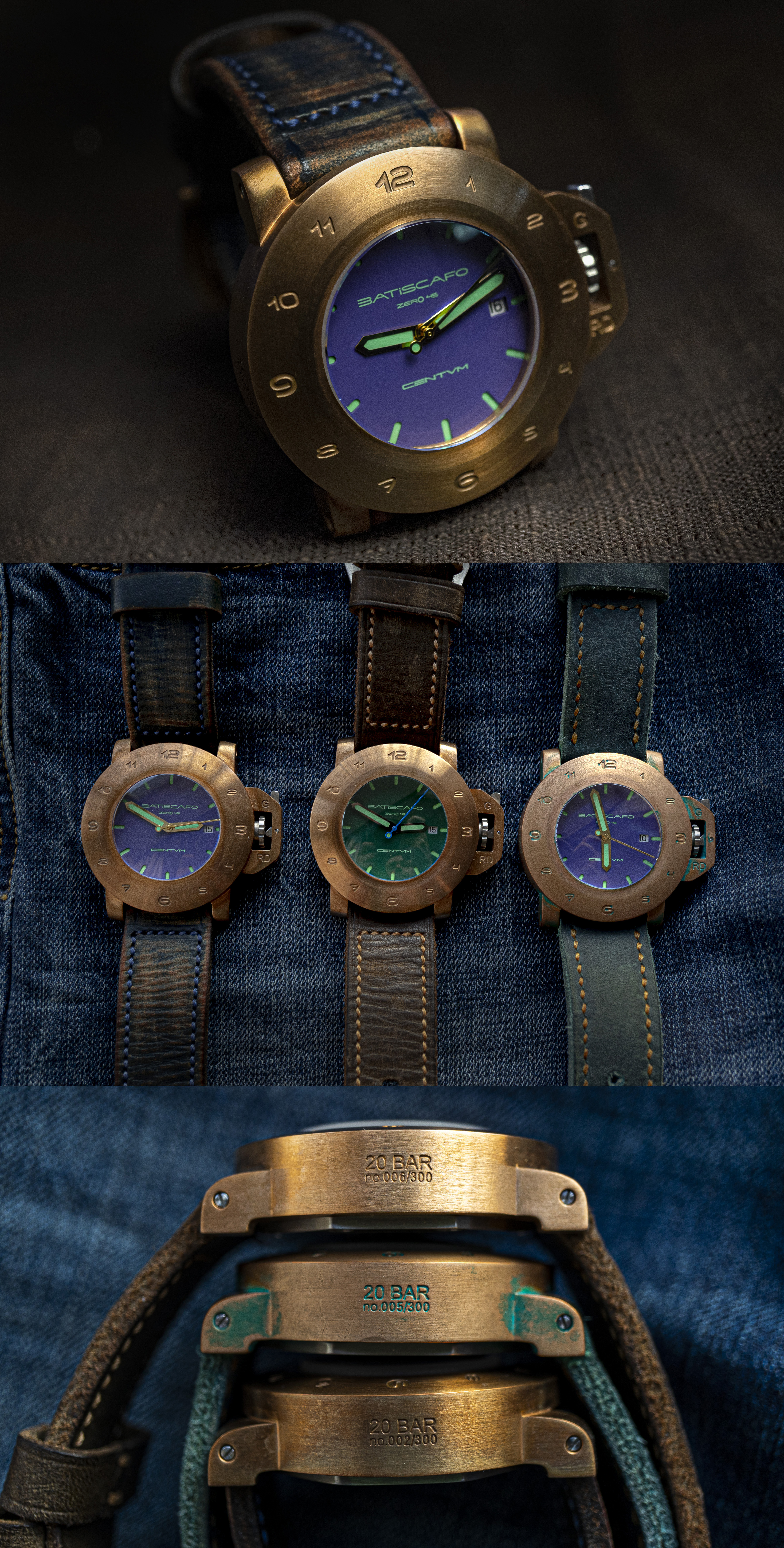 BATISCAFO Zero47 Bronze Diving Watch 47mm 20Bar by Andrei Troff