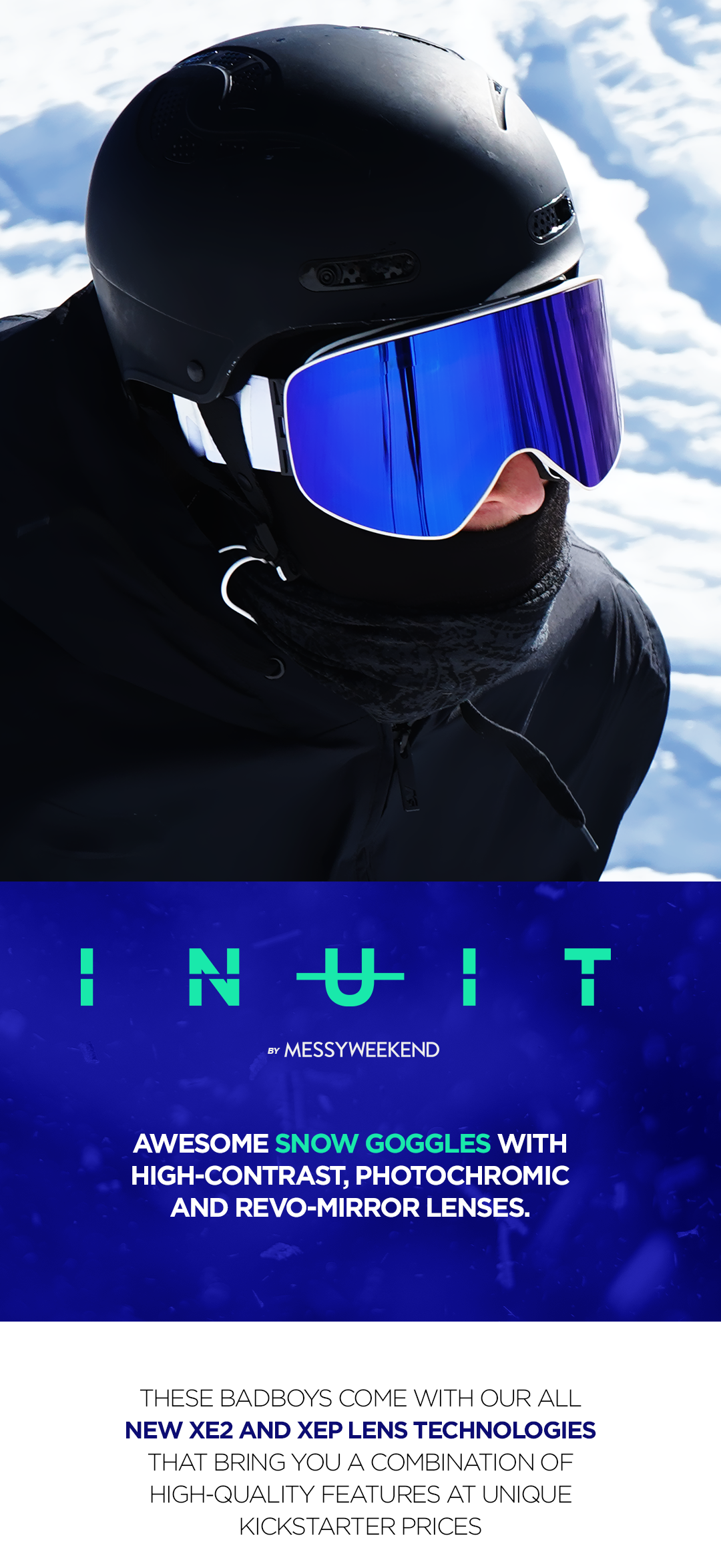 Si　Messyweekend ゴーグル XEP inuit INUIT - Worlds most advanced Snow Goggle lenses by Morten Heick