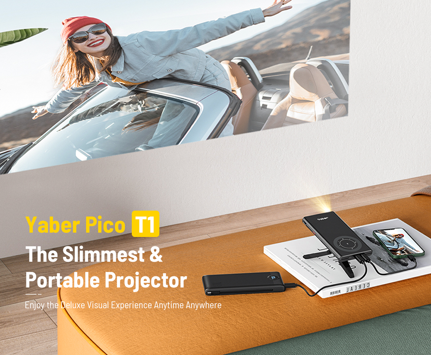 Yaber Pico T1: Best Slimmest & Portable Projector by Yaber Tech