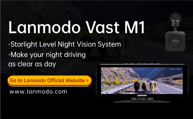 Lanmodo Vast M1: Night Vision System with Dashcam by Lanmodo