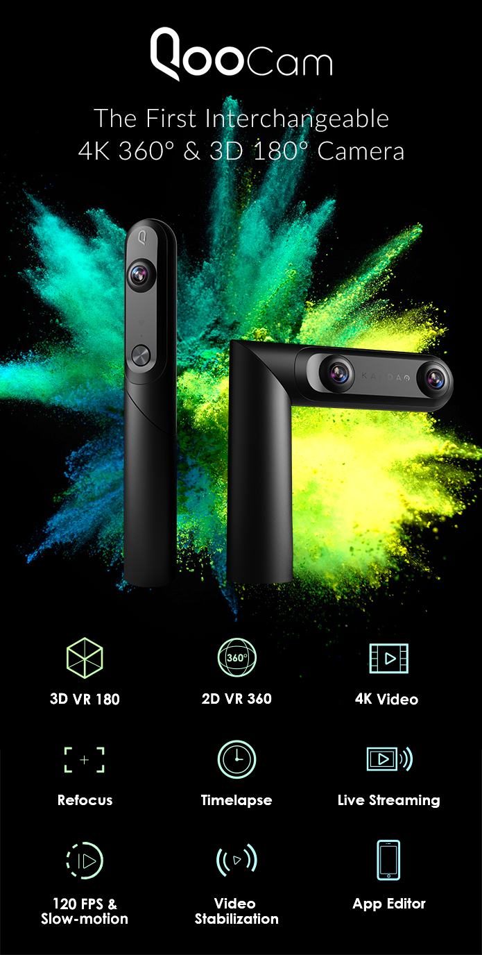 Quiss Camera QooCam: World’s First 3 lenses 4K 360 & 3D Camera by Kandao Team ...