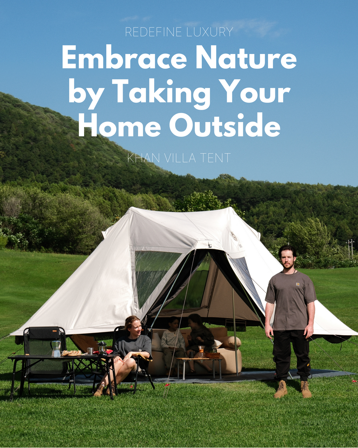 khan tent KingCamp KHAN 400/ 500 Canvas Bell Tents  BRoadout