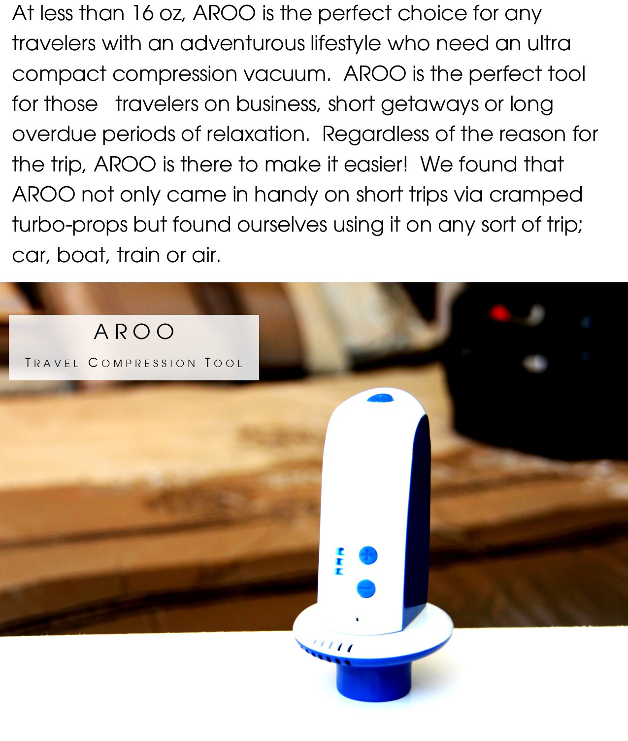 AROO - an innovation in intelligent travel by Ned Morris - Indiegogo
