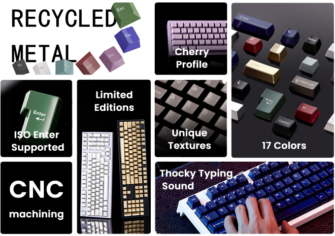 Awekeys Full Metal Keycaps Set From Recycled Metal by Awekeys Team ...