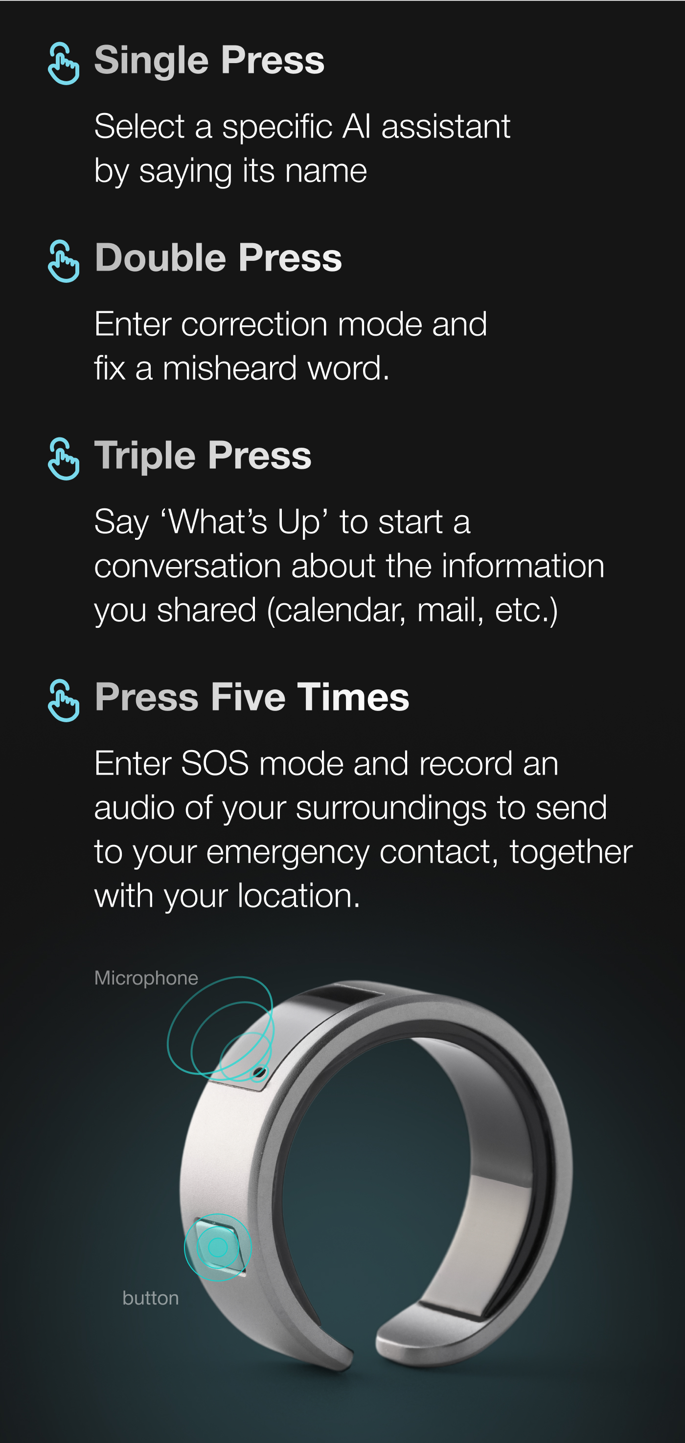 WIZPR RING: Future of Voice Interaction with AI by VTouch Inc. - Indiegogo
