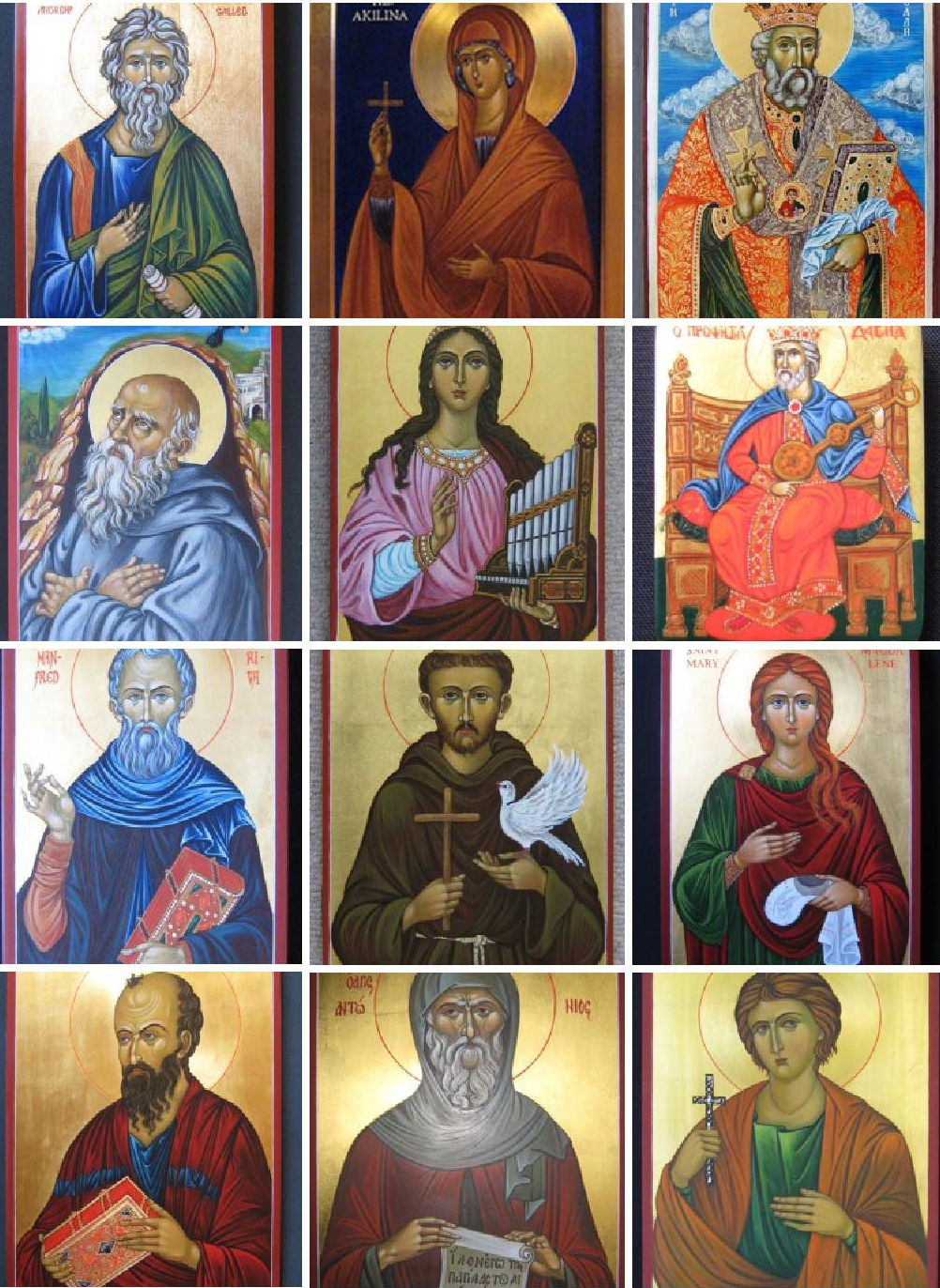 Relicious Printing postcards of 120 sacred religious icons by Marchela Dimitrova ...