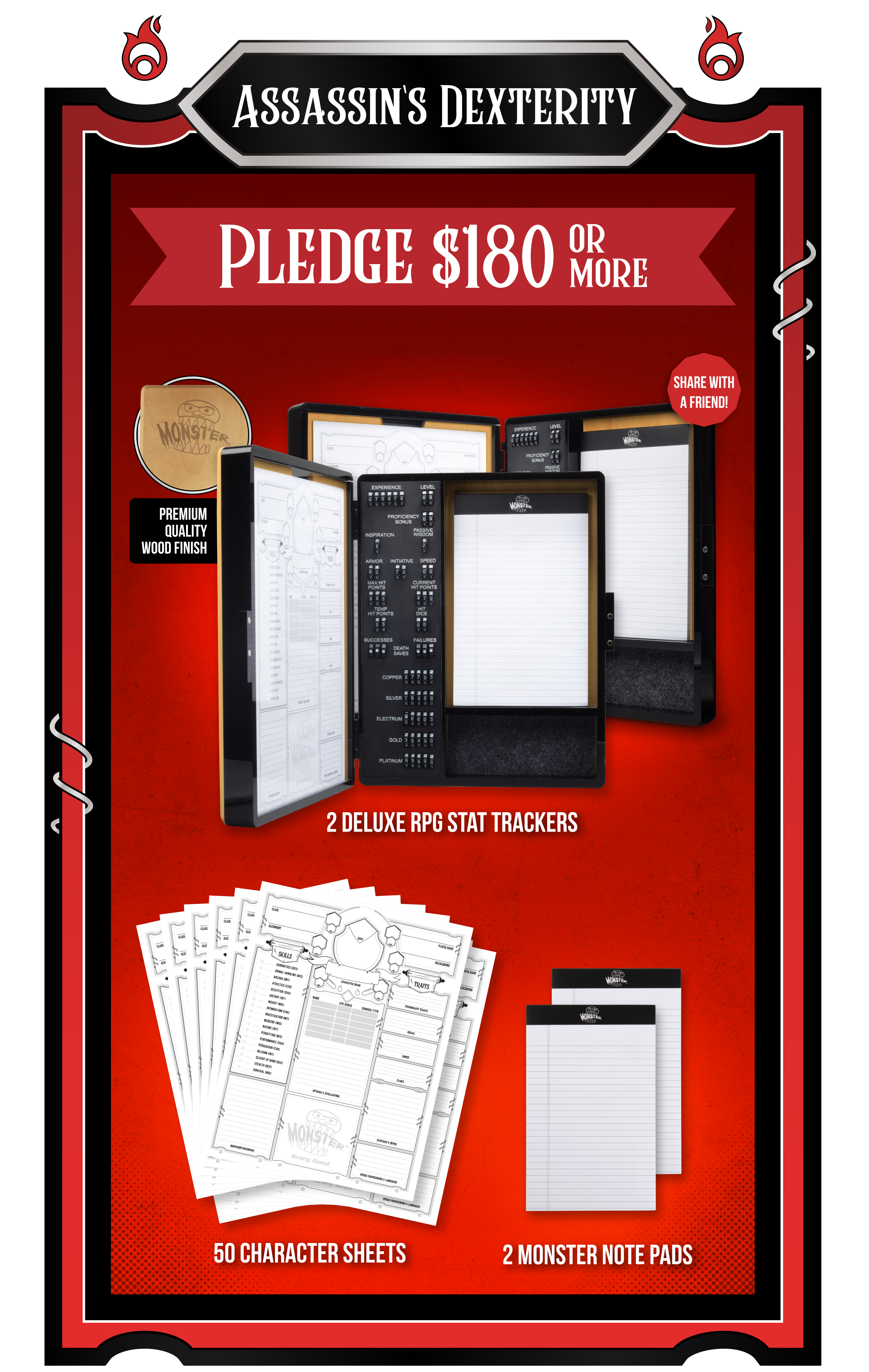 Monster Deluxe D&D RPG Stat Tracker Gaming Case by Ryan Hagaman - Indiegogo