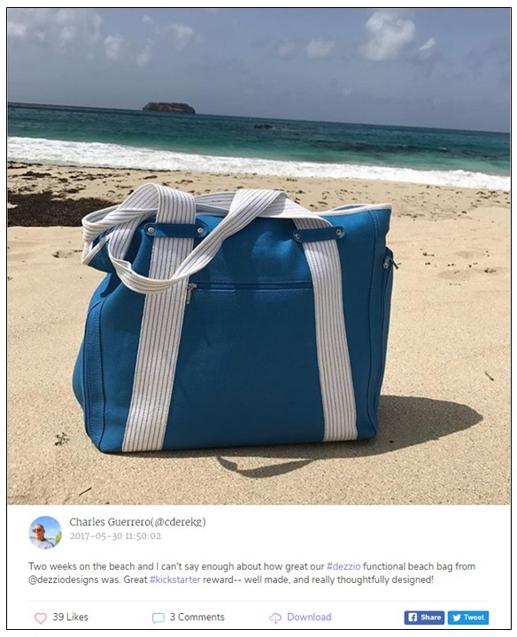 dezzio classic functional beach tote travel bag DEZZIO - The World's First Functional Beach Bag by DEZZIO LLC
