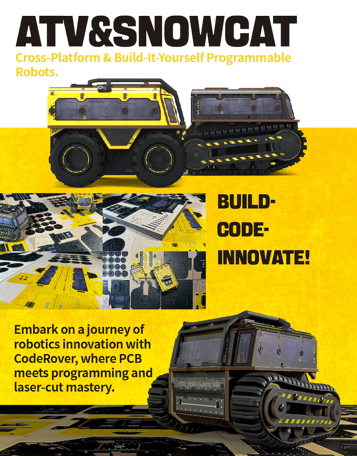 CodeRover ATV & Snowcat - DIY Robot Kits by Edify Robotics - Indiegogo