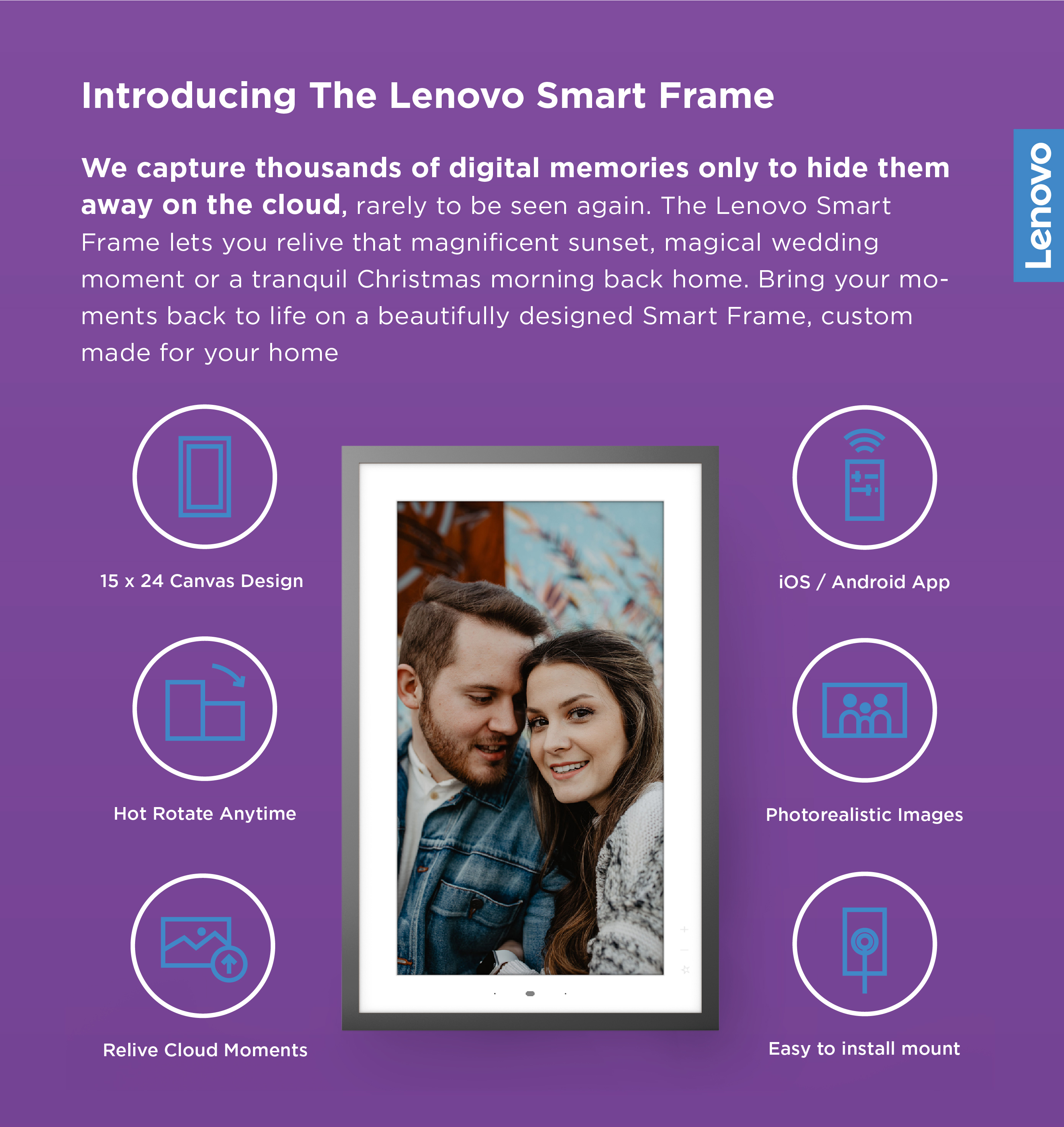 Lenovo Smart Frame : Cloud - connected frame by Lenovo - Indiegogo