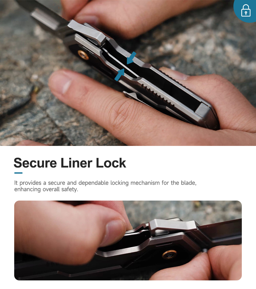 The Phantom 2.0--Enhanced Ti Folding Utility Knife by EDC MONSTER