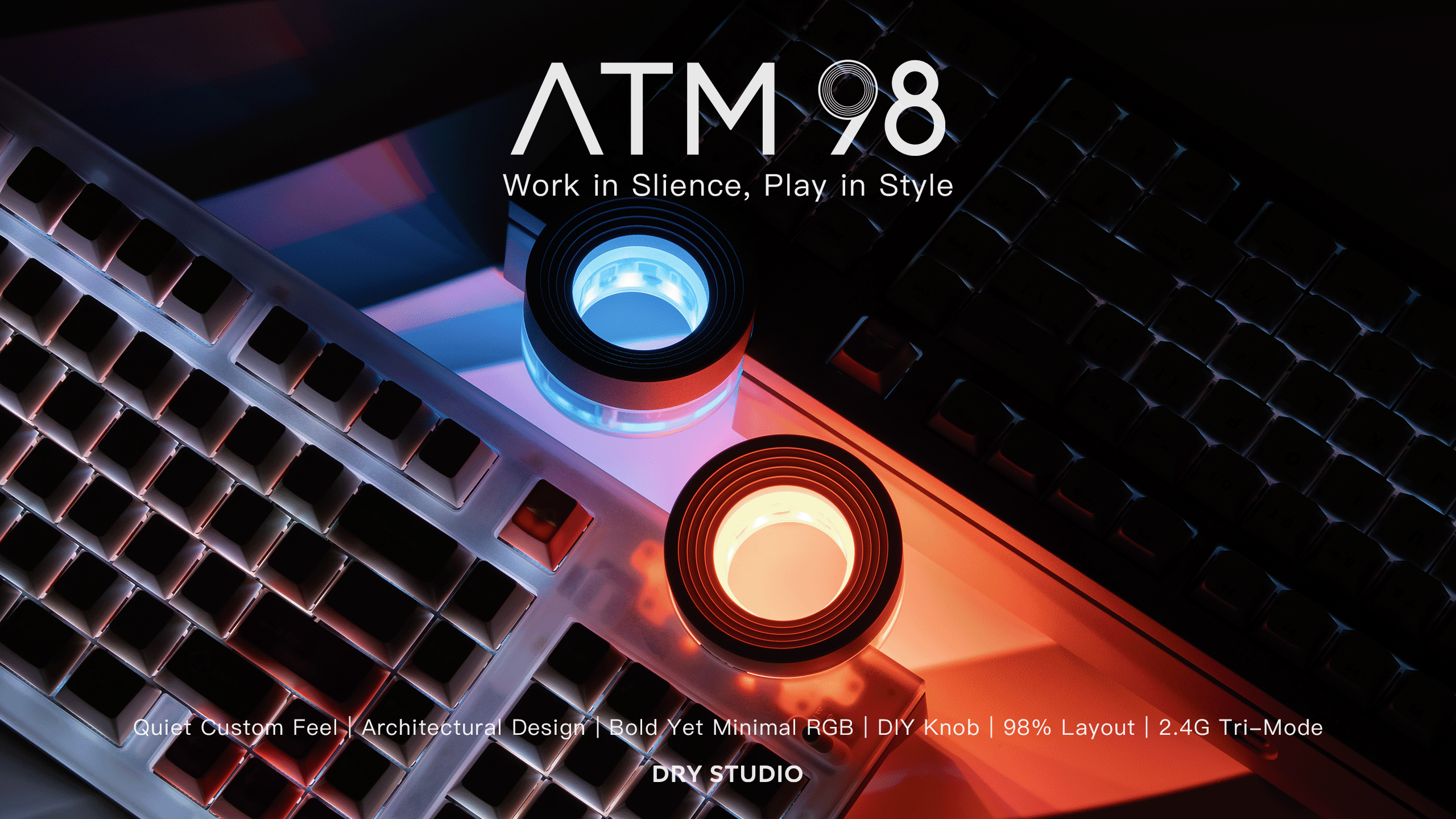 ATM 98: Custom Silent Wireless Mechanical Keyboard by Angry Miao
