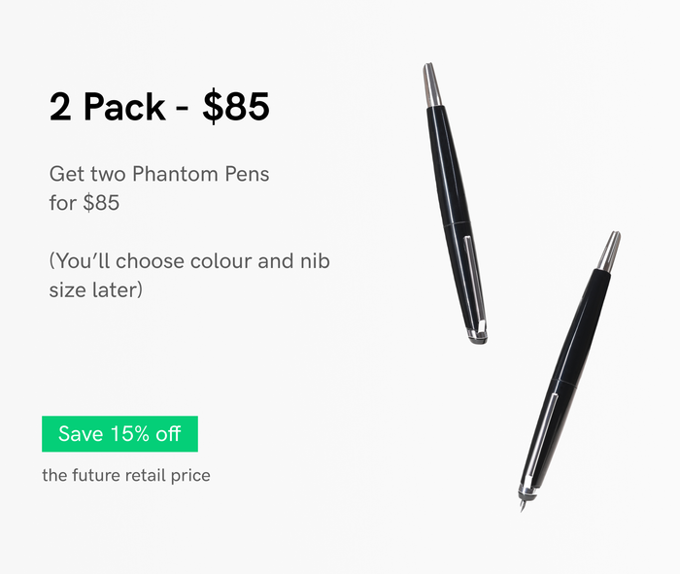 Phantom : Retractable Fountain Pen from Endless by Endless Design