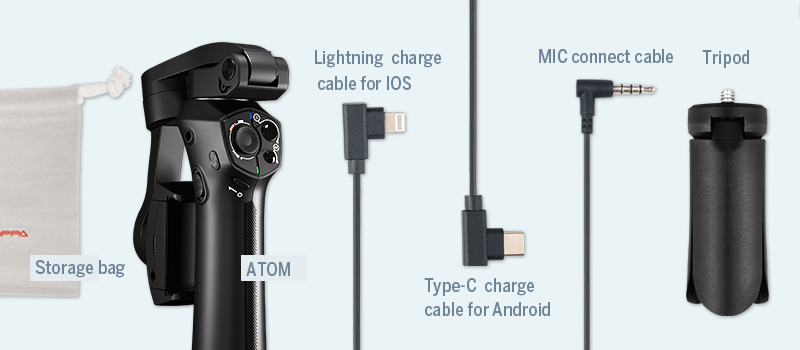 Gimbal Stabilisateur Snoppa Atom Pliable 3 Axes Pour Smartphone, Neuf
