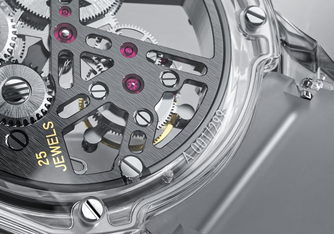 Agelocer Orologio Meccanico Uomo 9004E1 – Quadro Trasparente Con Tourbillon A Mano – Pelle Italiana