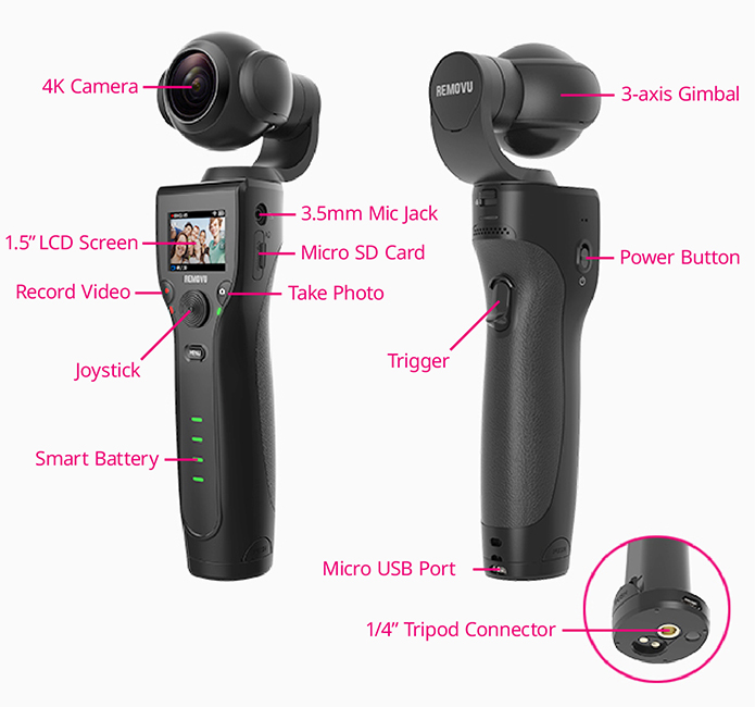REMOVU K1  4Kビデオカメラ REMOVU K1: Self-Stabilizing 4K Camera by Hans Kim - Indiegogo
