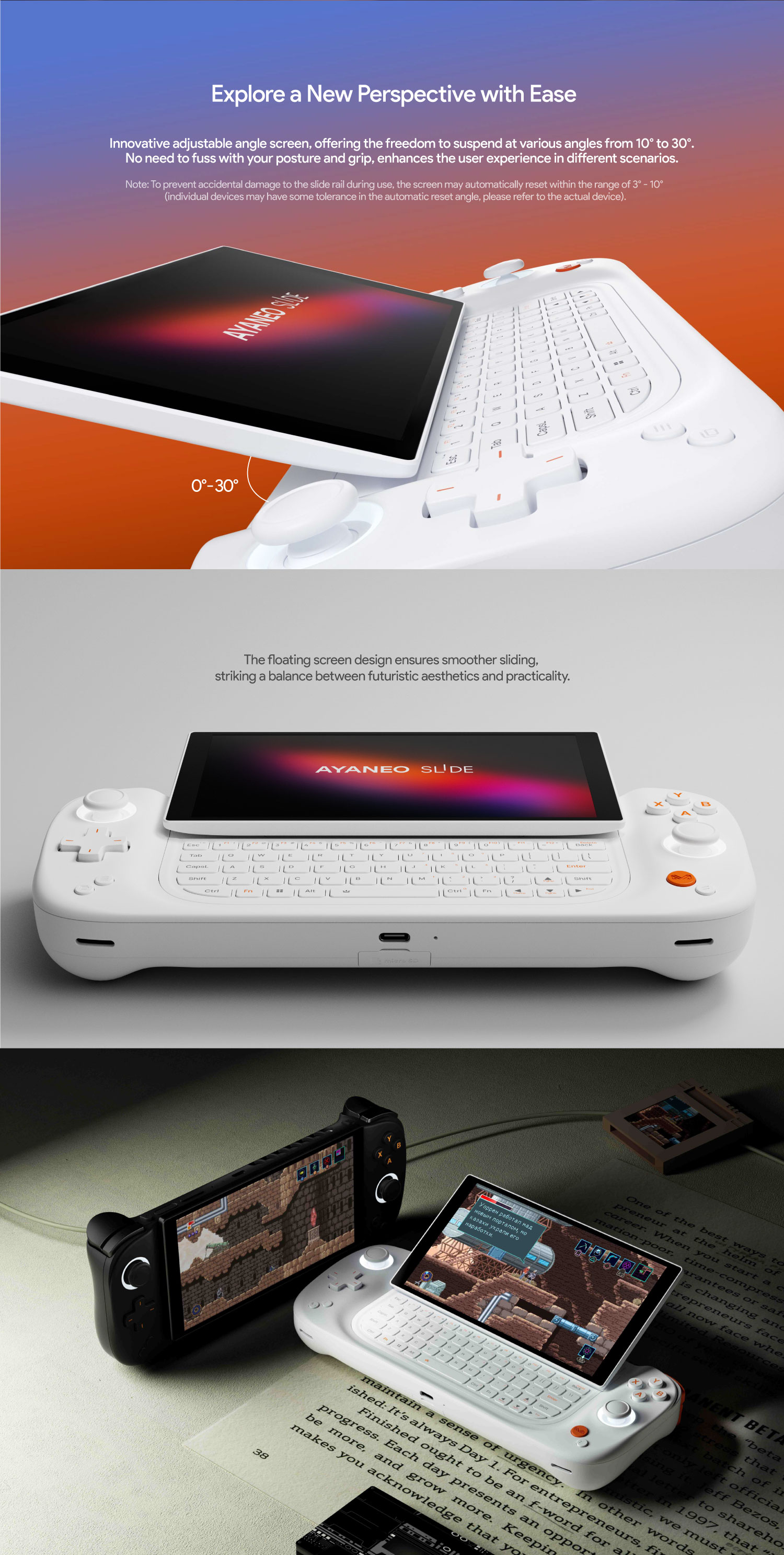 AYANEO SLIDE: Full Keyboard Slide 7840U Handheld by AYANEO - Indiegogo