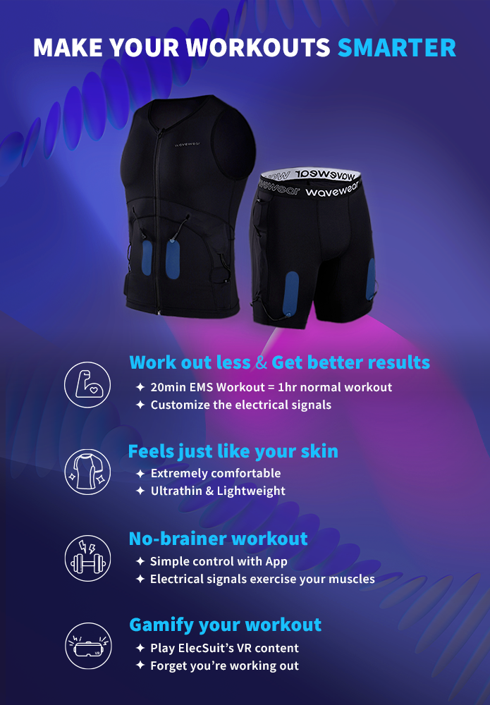 ElecSuit: e-Haptic Suit for EMS Workout & VR Games by Wave Wear