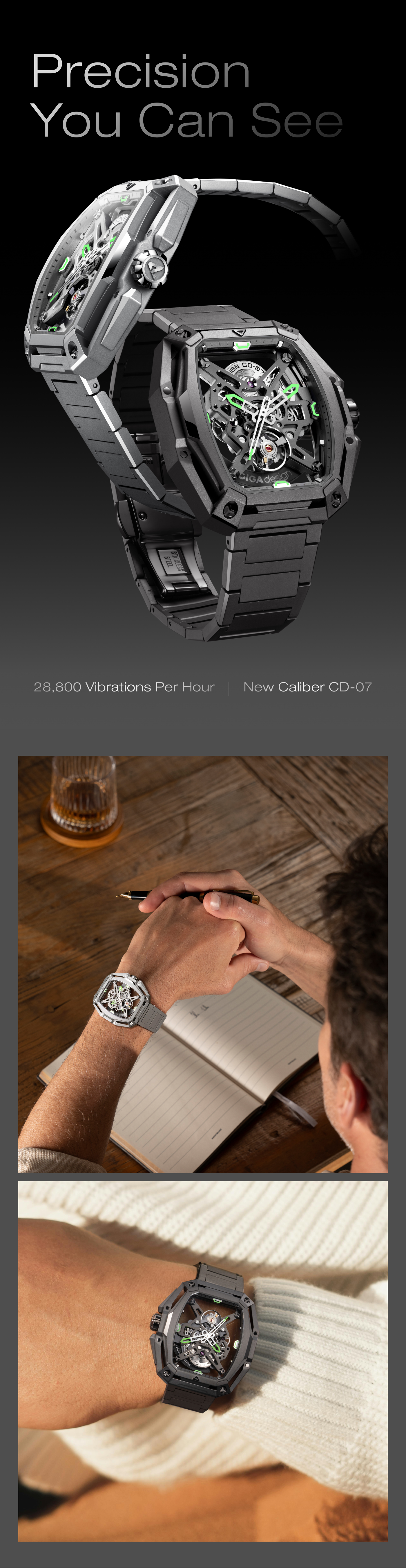 CIGA Design Z Hunter - Automatic Skeleton Watch by CIGA Design
