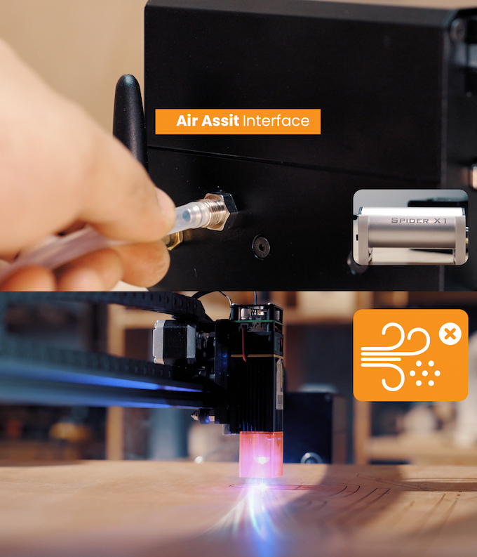Spider X1 Ultimate Modular Laser Engraver & Cutter by Tyvok