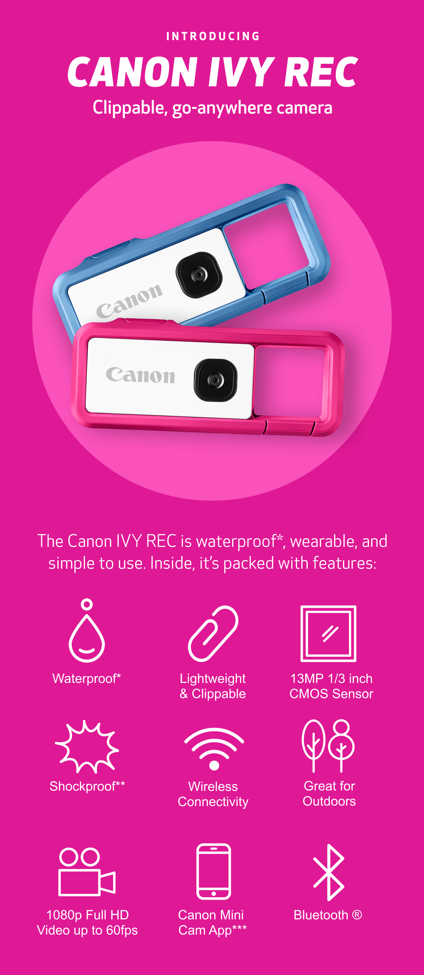 Canon IVY REC: Clippable Outdoor Camera - SOLD OUT by Canon U.S.A.