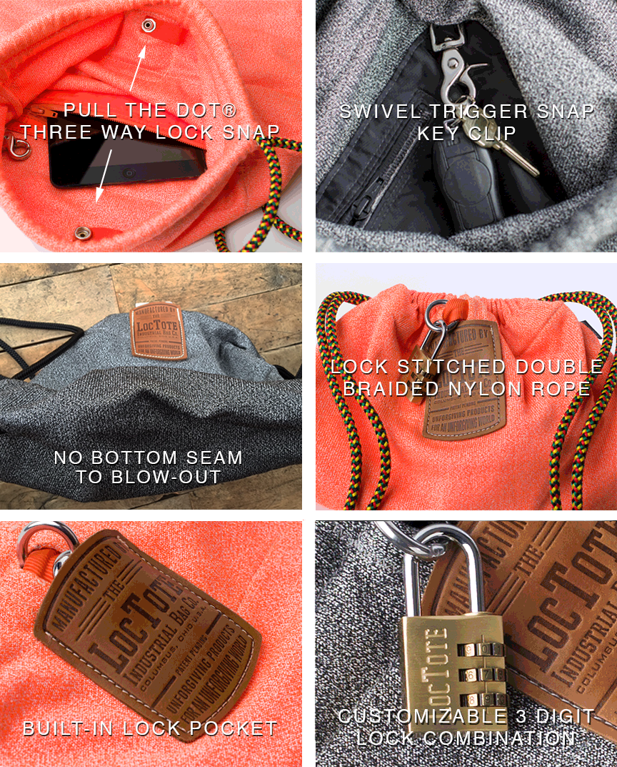 Flak Sack: The Theft-Resistant Drawstring Backpack by Os Nolk