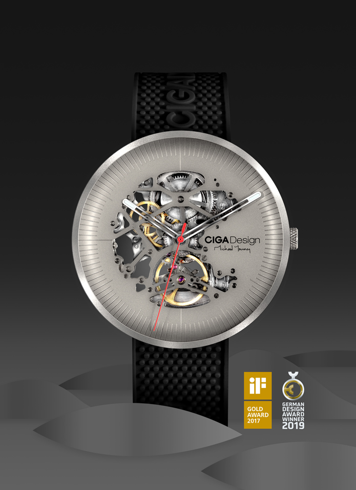 CIGA Design: Titanium Skeleton Mechanical Watch by CIGA Design 